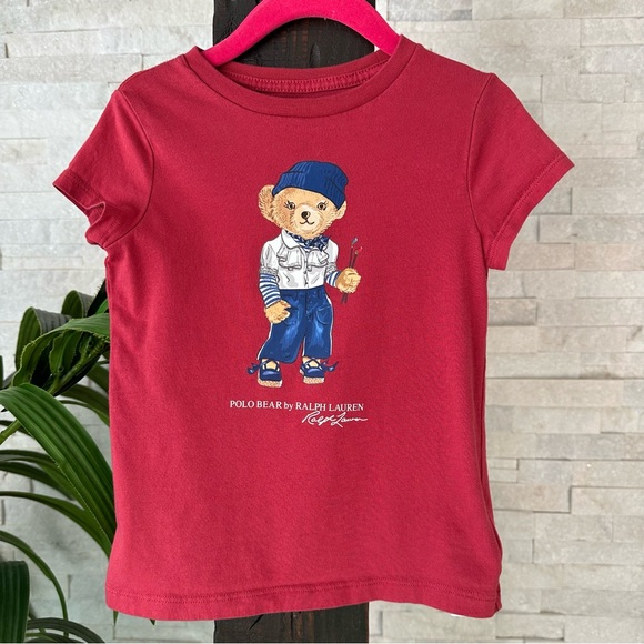 Polo Ralph Lauren Other - Polo Ralph Lauren Polo Painting Artist Bear Tee Size 4 Girls